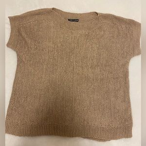 Tan Slouchy Shoulder Shirt